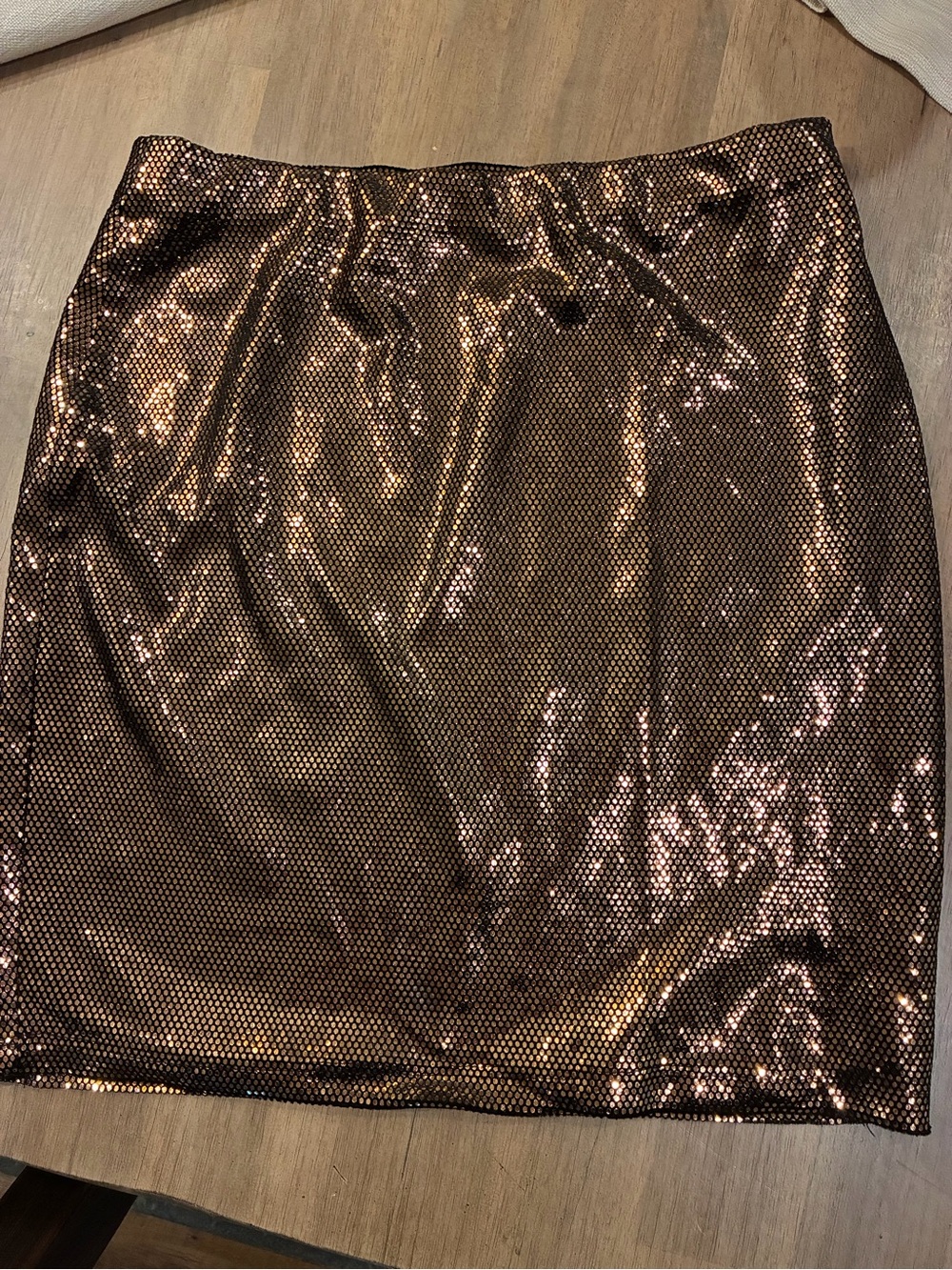 Windsor Metallic Copper Sequin Mini Skirt women’s small